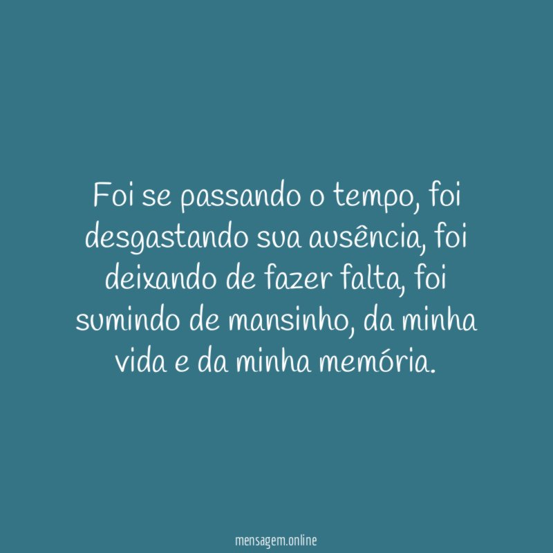 Foi se passando o tempo