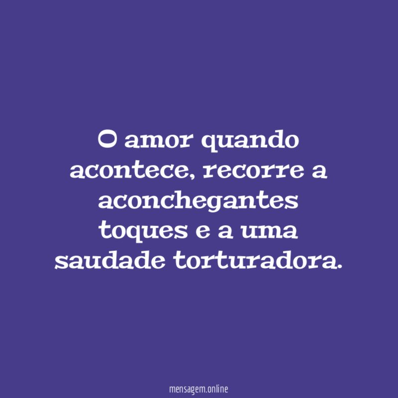 O amor quando acontece