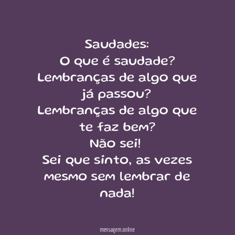 Saudades