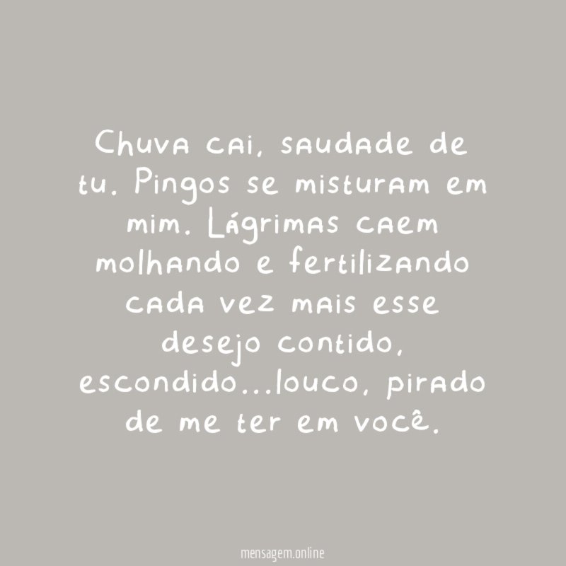 Chuva cai