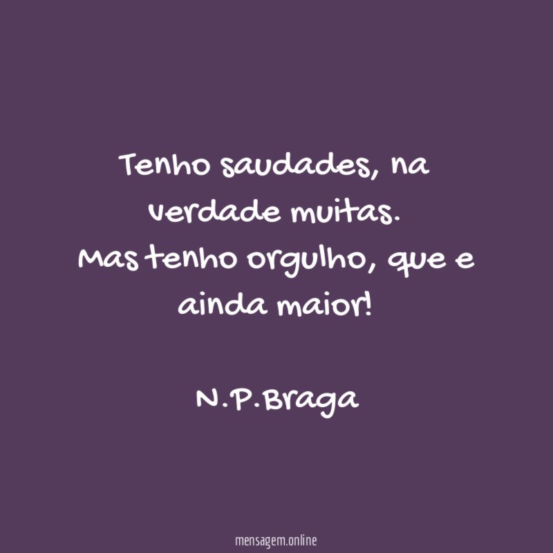 Tenho saudades