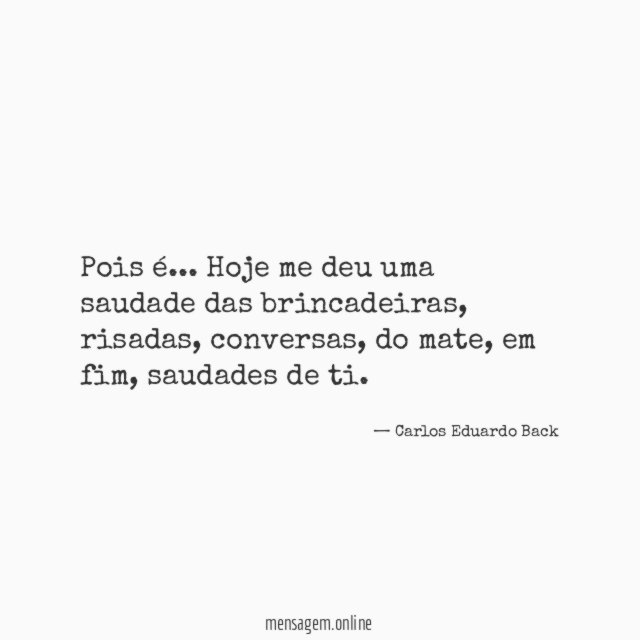 Pois é