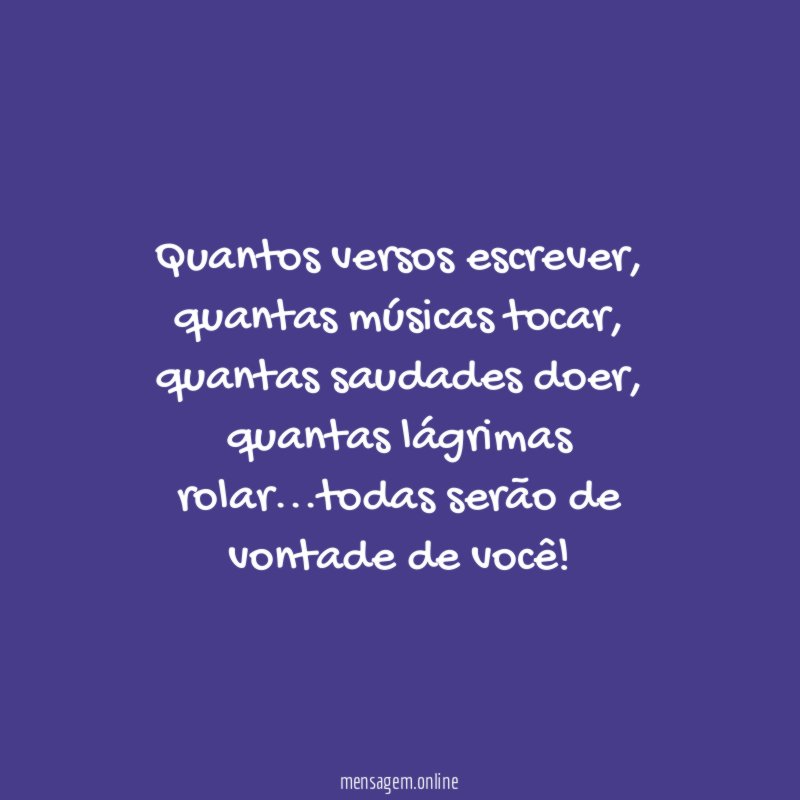 Quantos versos escrever