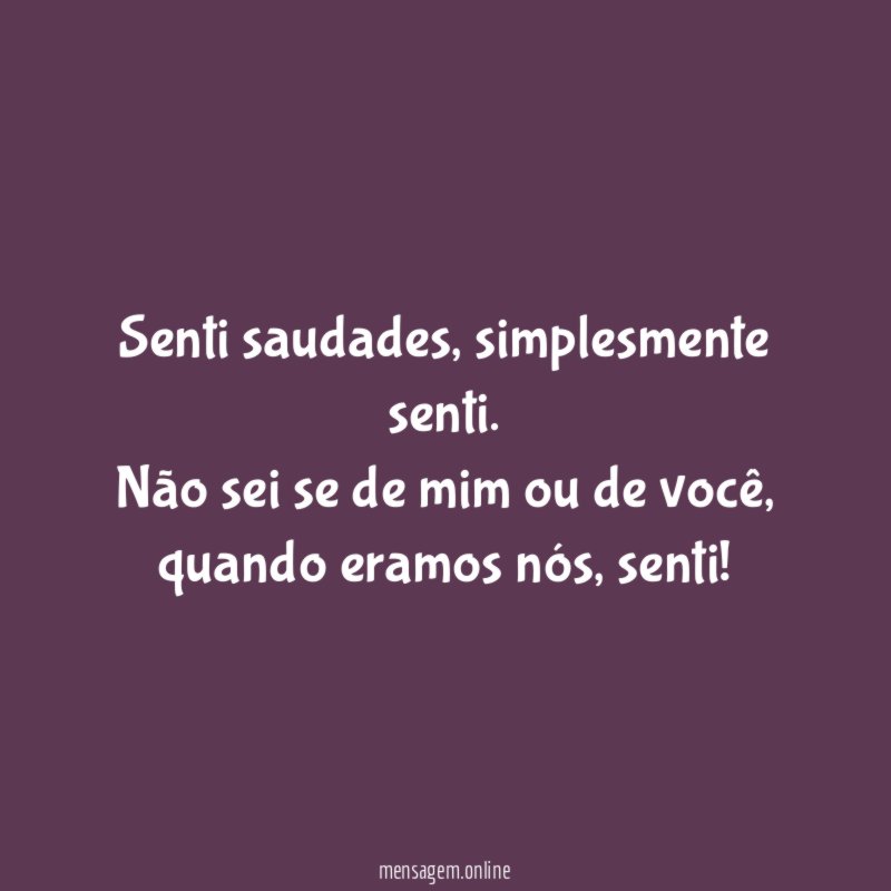 Senti saudades