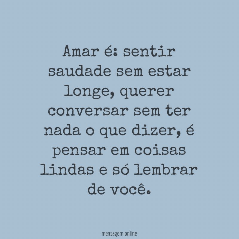 amar é
