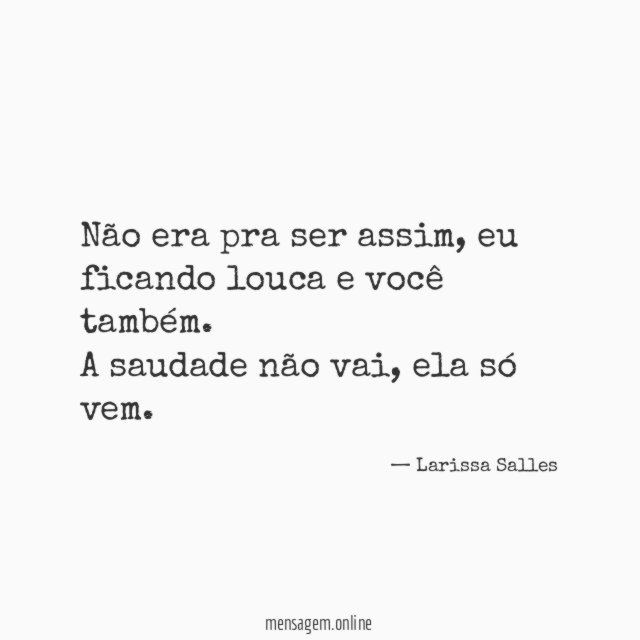 Não era pra ser assim