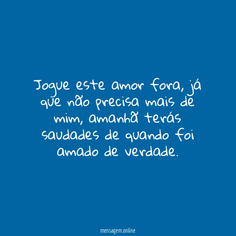 Jogue este amor fora
