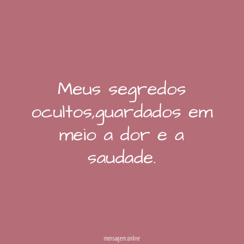 Meus segredos ocultos