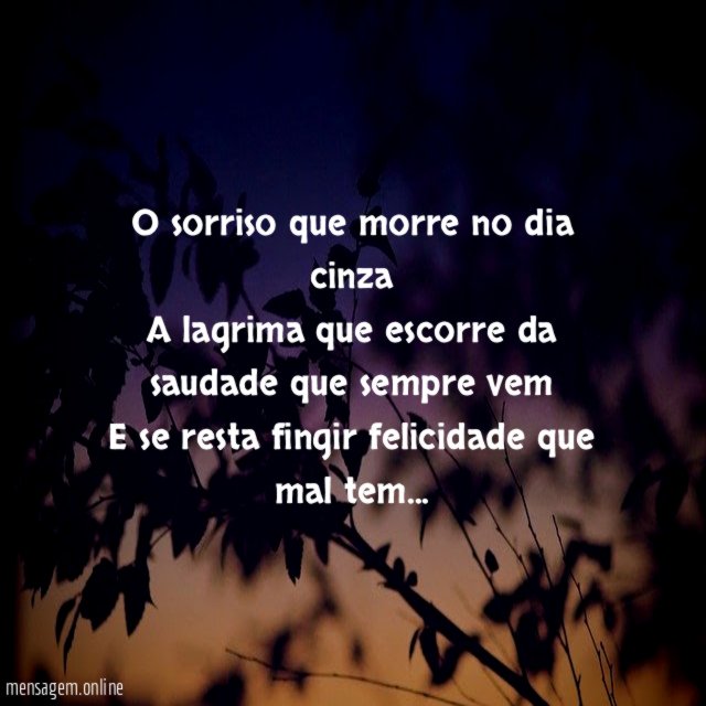 O sorriso que morre no dia cinza A lagrima