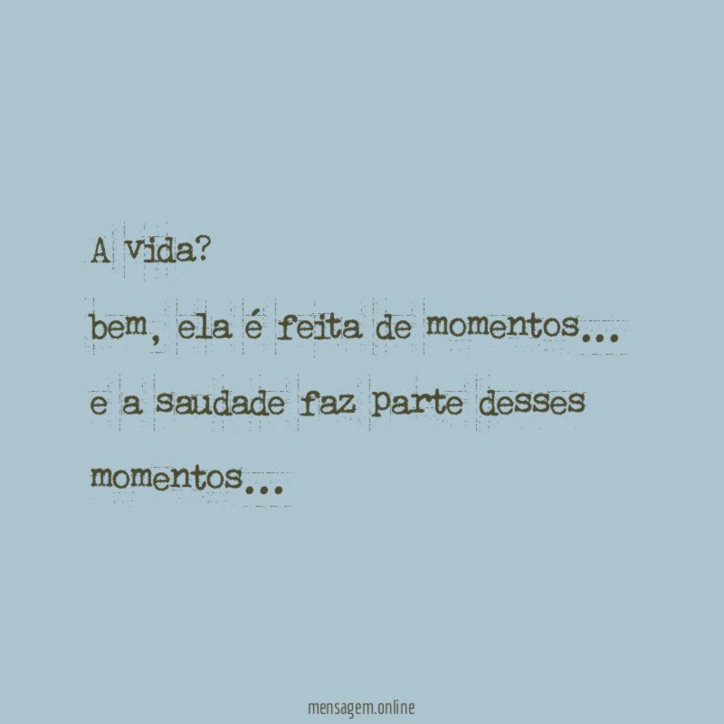 A vida