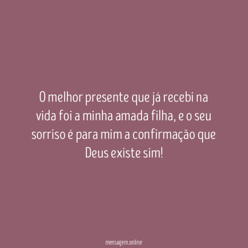 O melhor presente que já recebi na vida