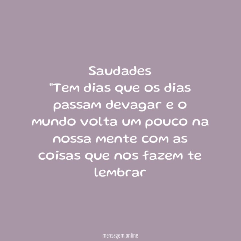 Saudades