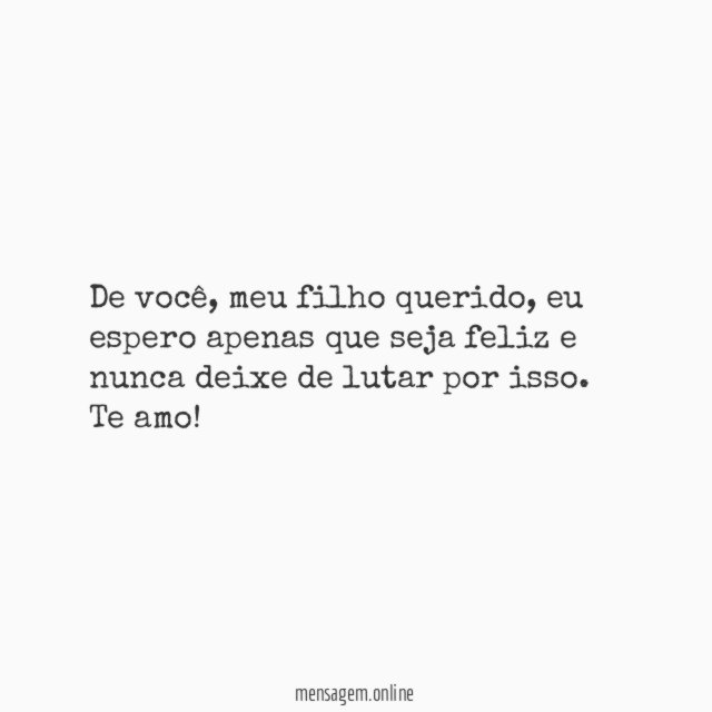 De você