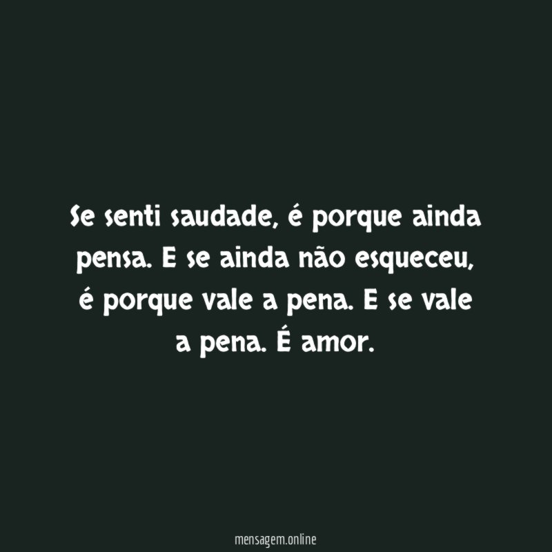 Se senti saudade