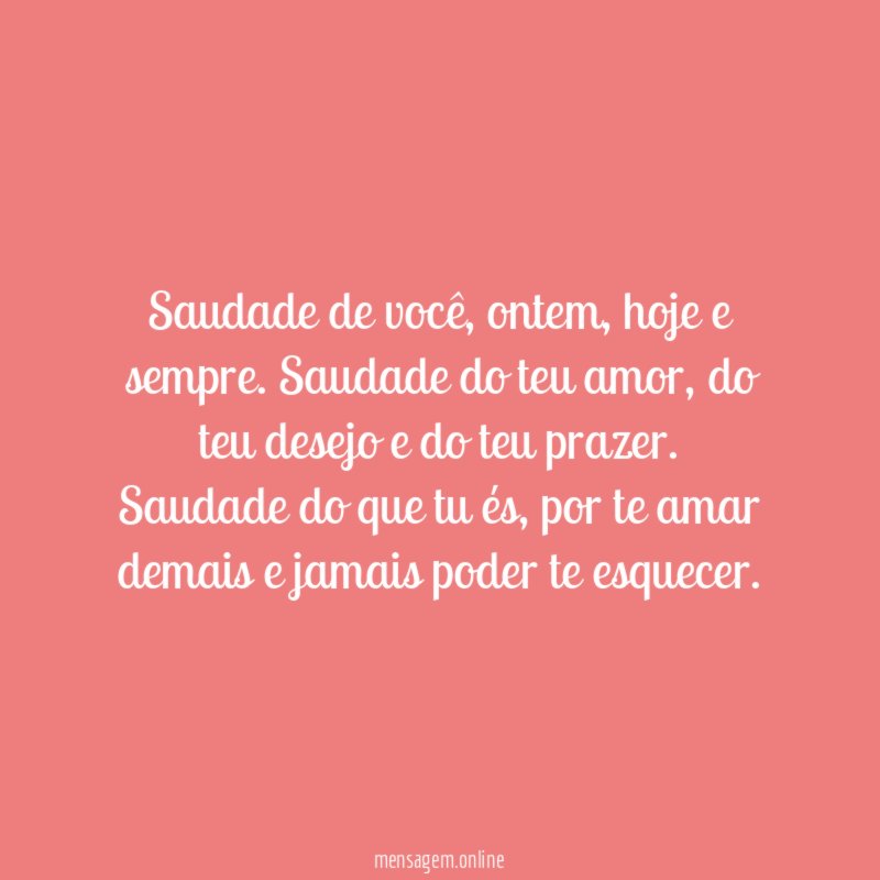 Saudade de você