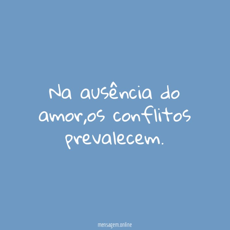Na ausência do amor