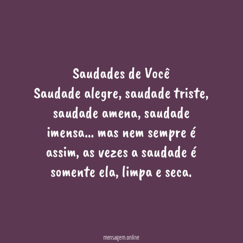 Saudades de Você