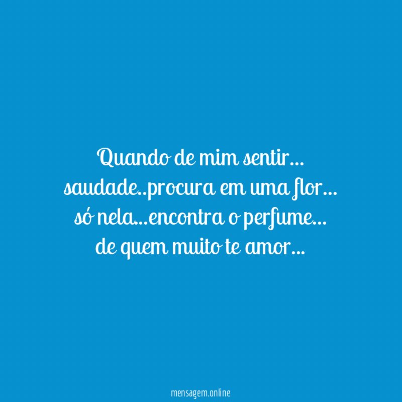 Quando de mim sentir