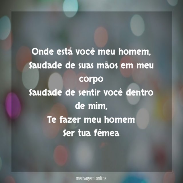 Onde está você meu homem