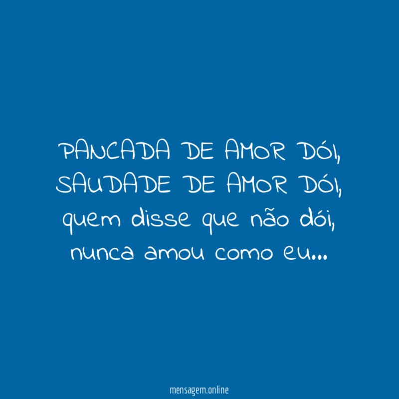 PANCADA DE AMOR DÓI
