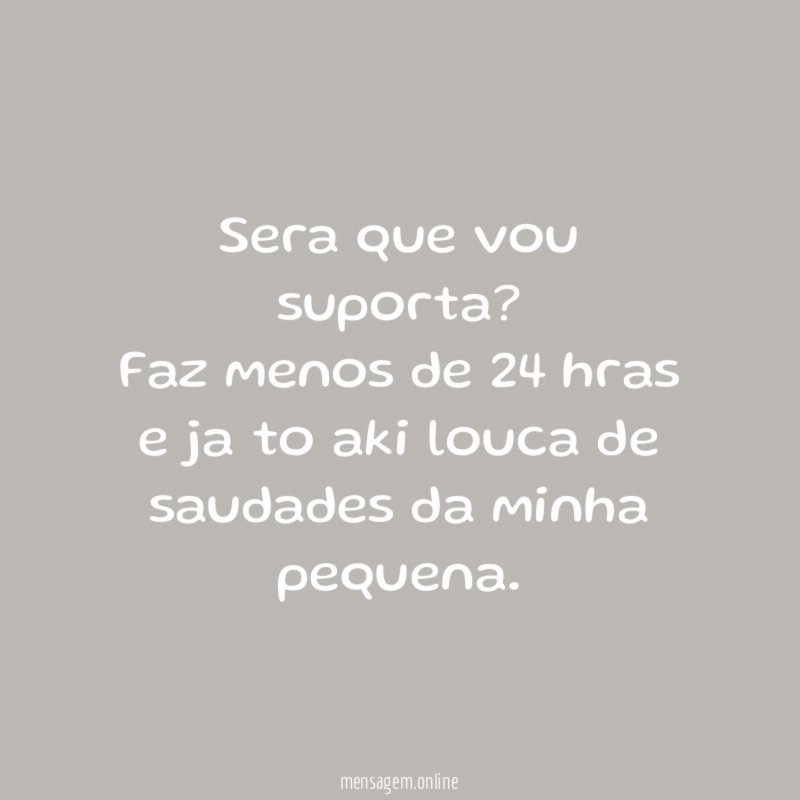 Sera que vou suporta