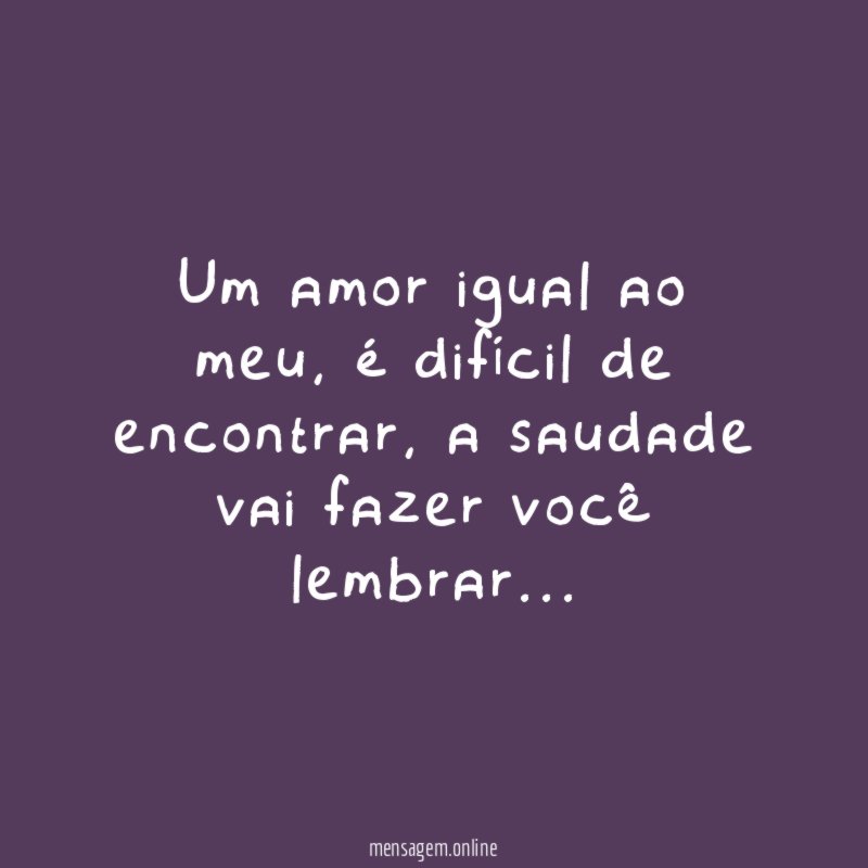Um amor igual ao meu