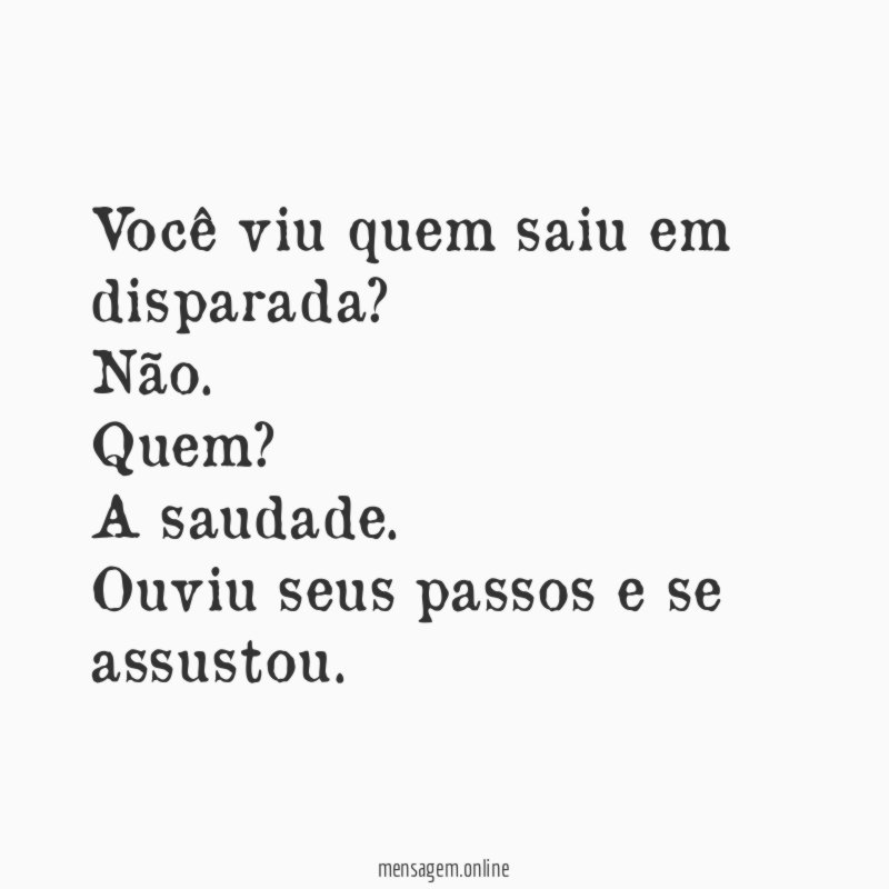 Você viu quem saiu em disparada?