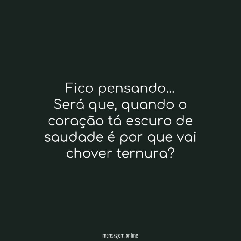 Fico pensando
