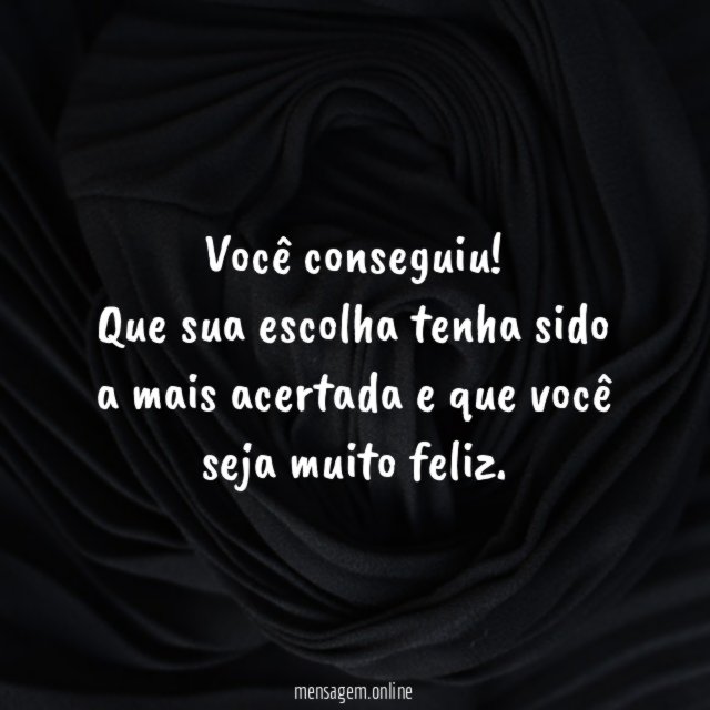 Você conseguiu