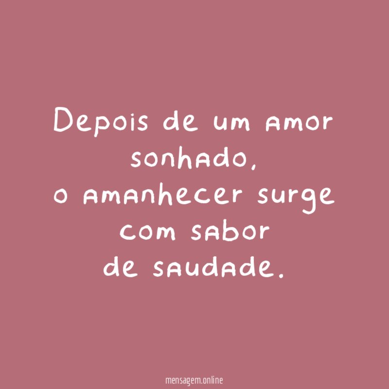 Depois de um amor sonhado