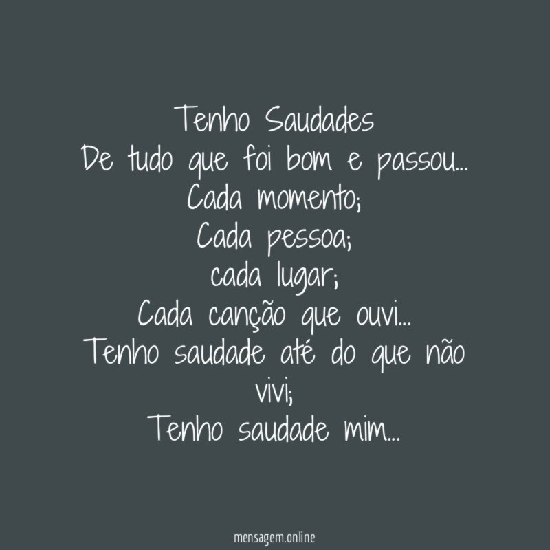 Tenho Saudades