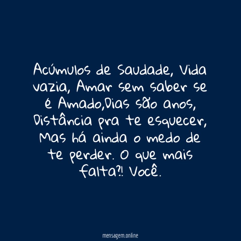 Acúmulos de Saudade