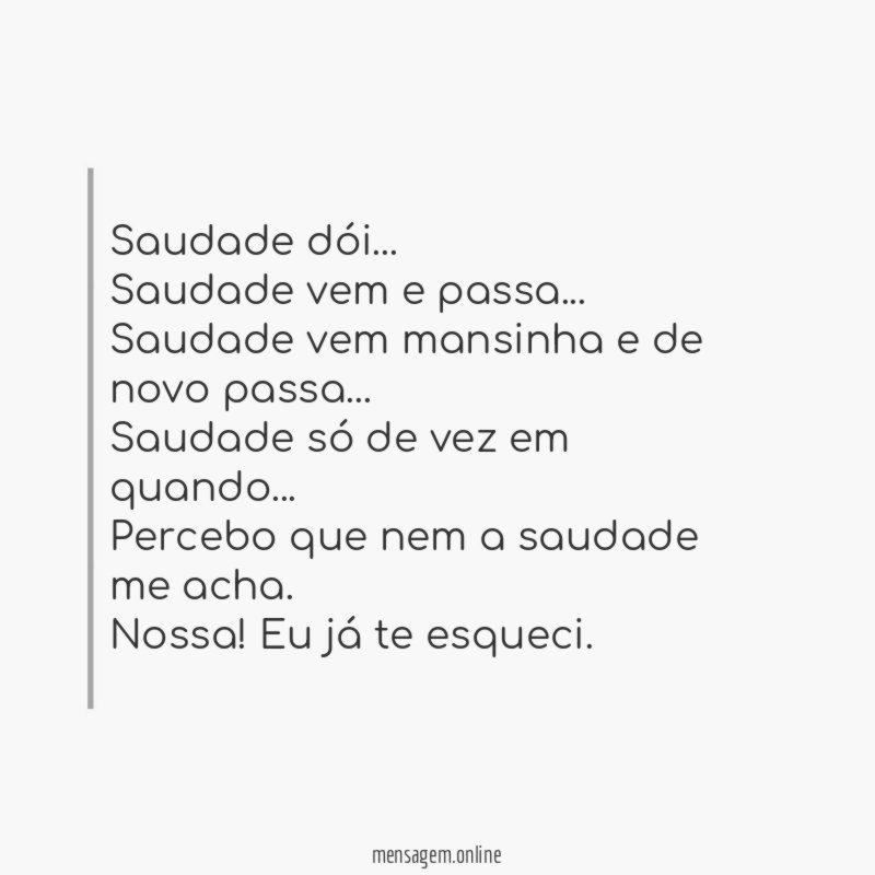 Saudade dói