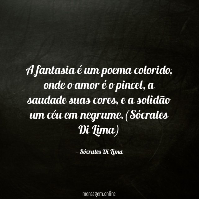 A fantasia é um poema colorido