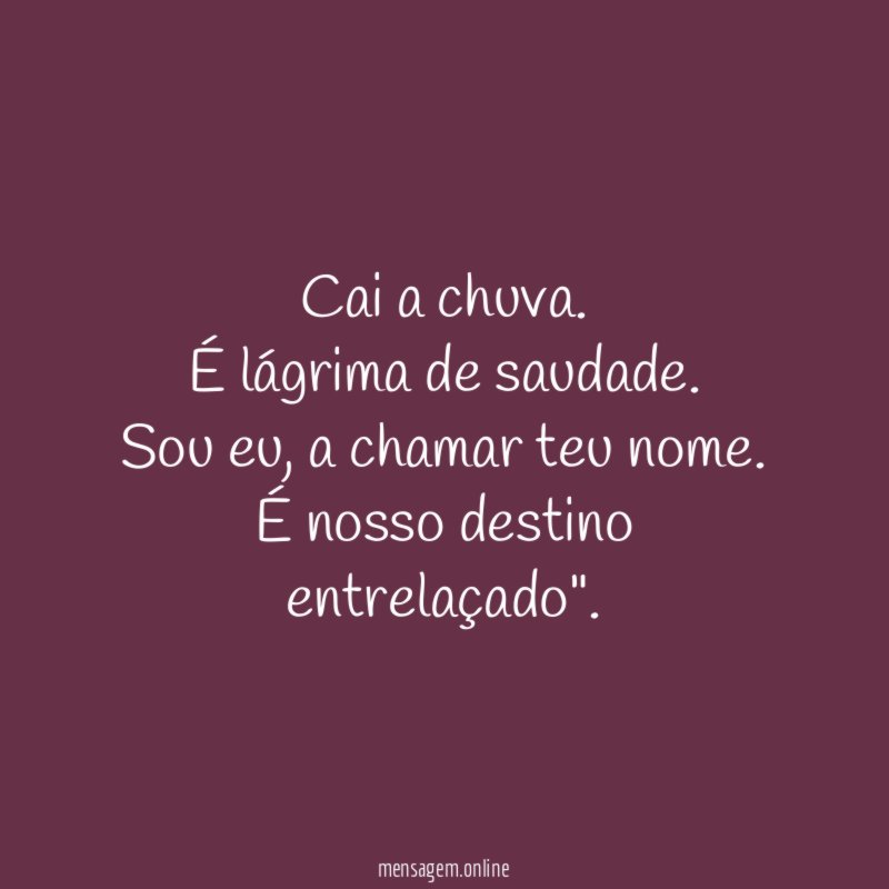 Cai a chuva