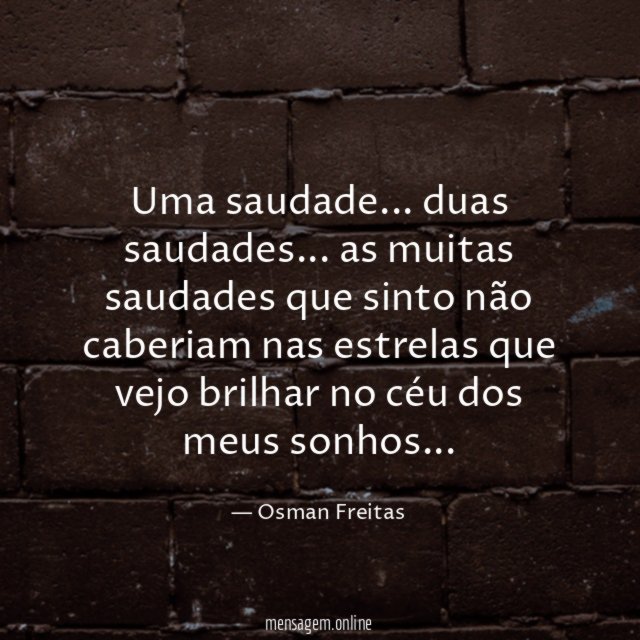 Uma saudade