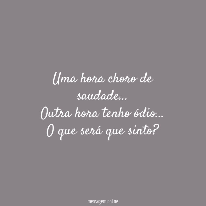 Uma hora choro de saudade
