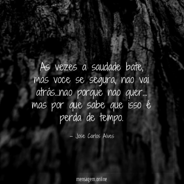 As vezes a saudade bate