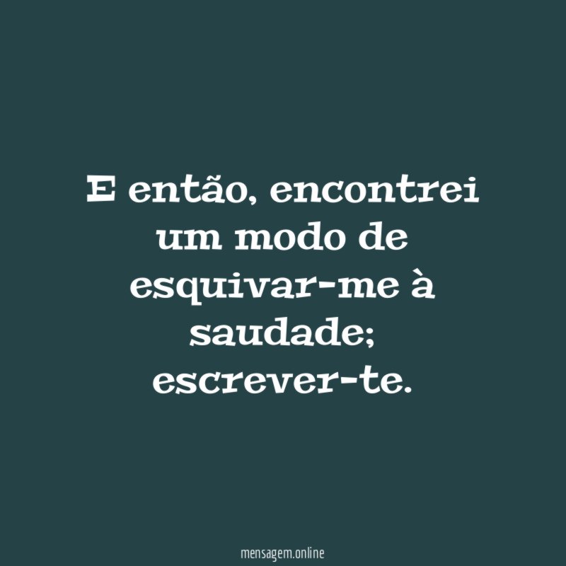 E então