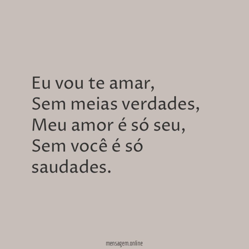 Eu vou te amar
