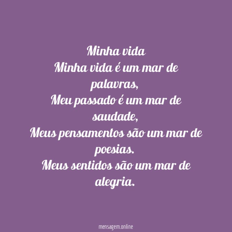 Minha vida