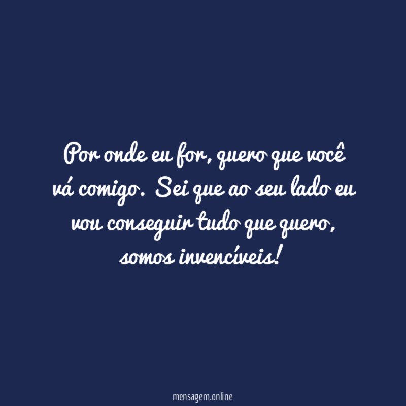 Por onde eu for