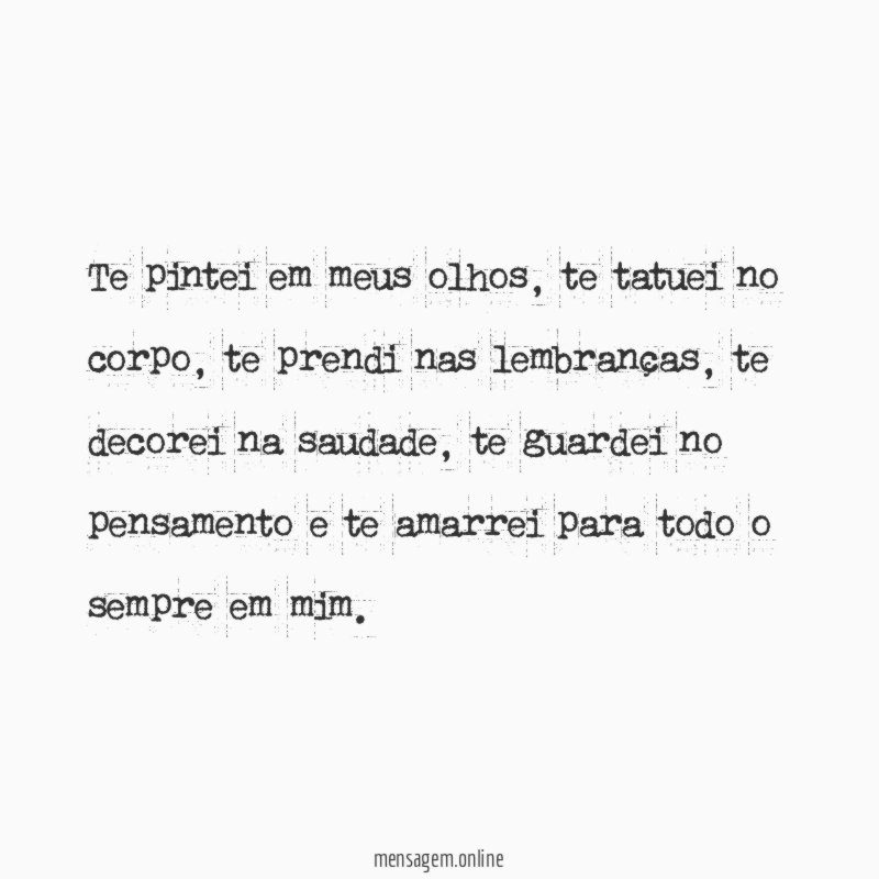 Te pintei em meus olhos