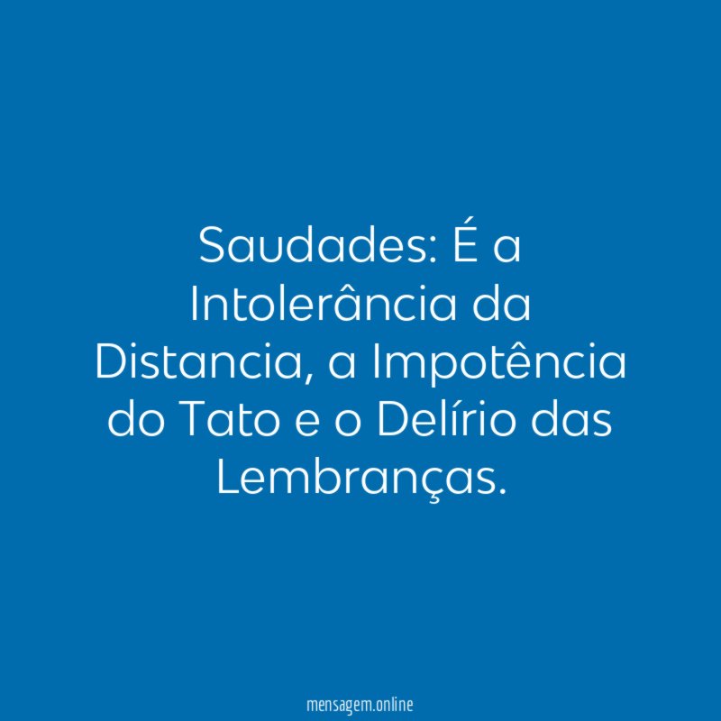 Saudades