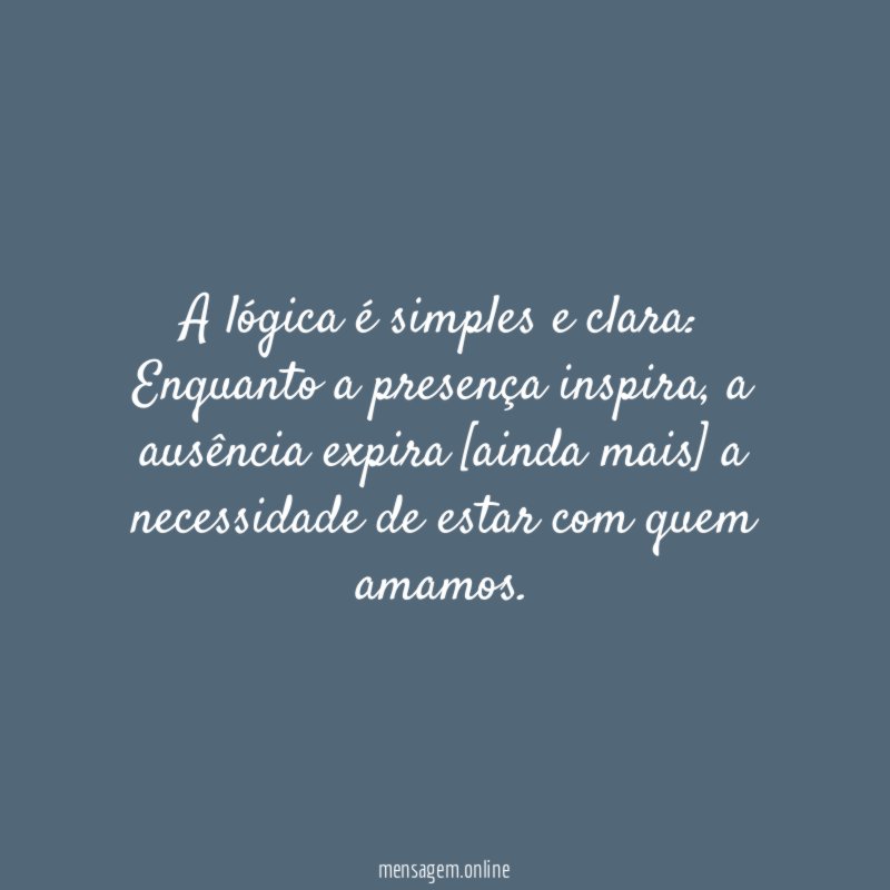 A lógica é simples e clara