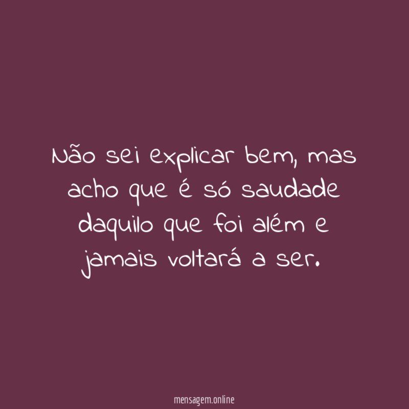 Não sei explicar bem