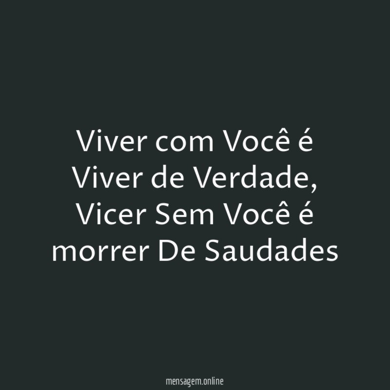 Viver com Você é Viver de Verdade