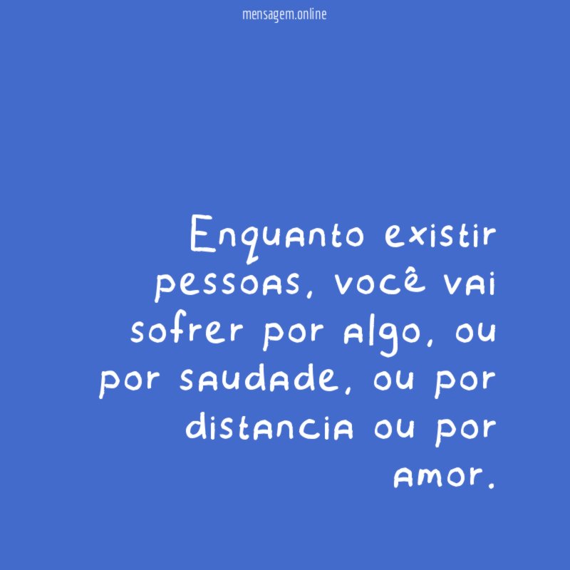 Enquanto existir pessoas