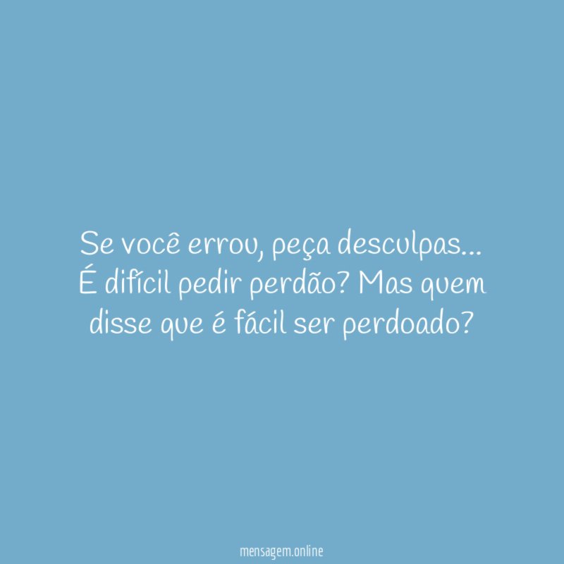 Se você errou