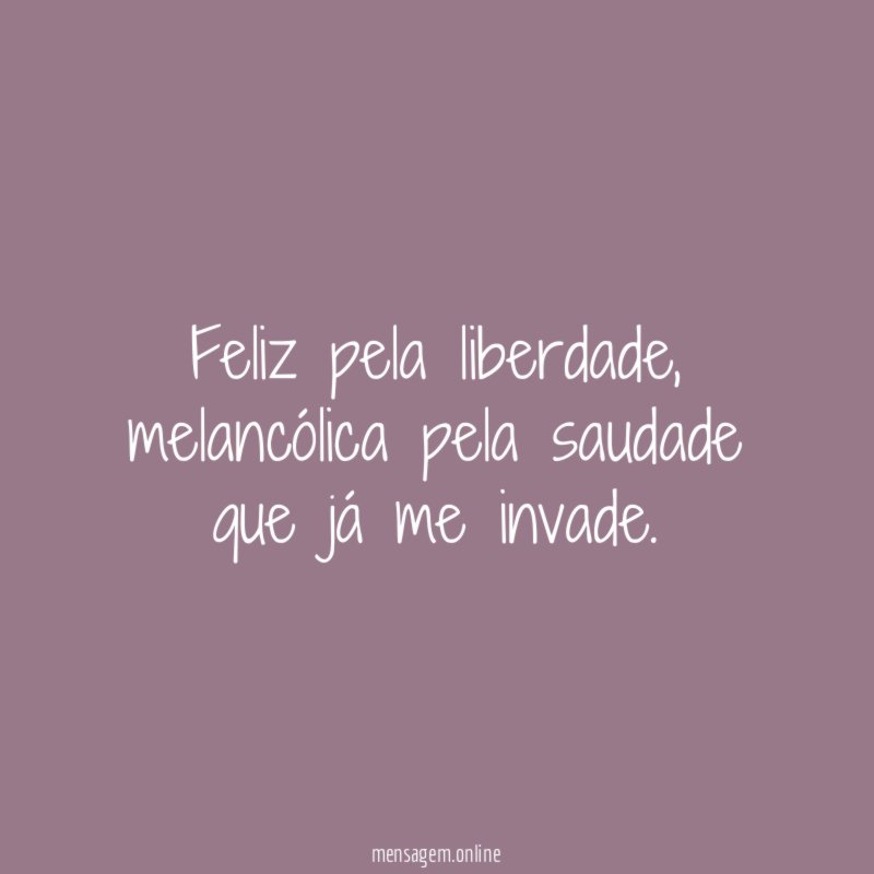 Feliz pela liberdade